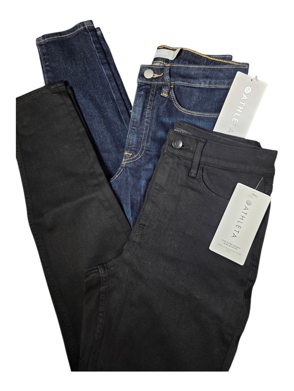NWT Athleta Flex & SculptTek Ultra Skinny Jeans Lot (2) | Sizes 4 & 4T
